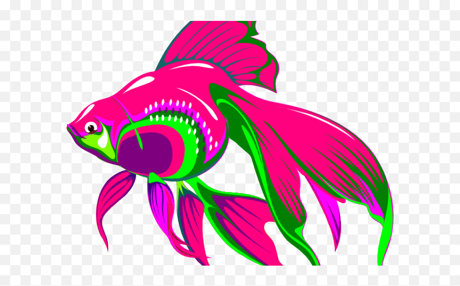 Neon Clipart Rainbowfish - Fish Png Download Full Size Emoji,Fishes Png