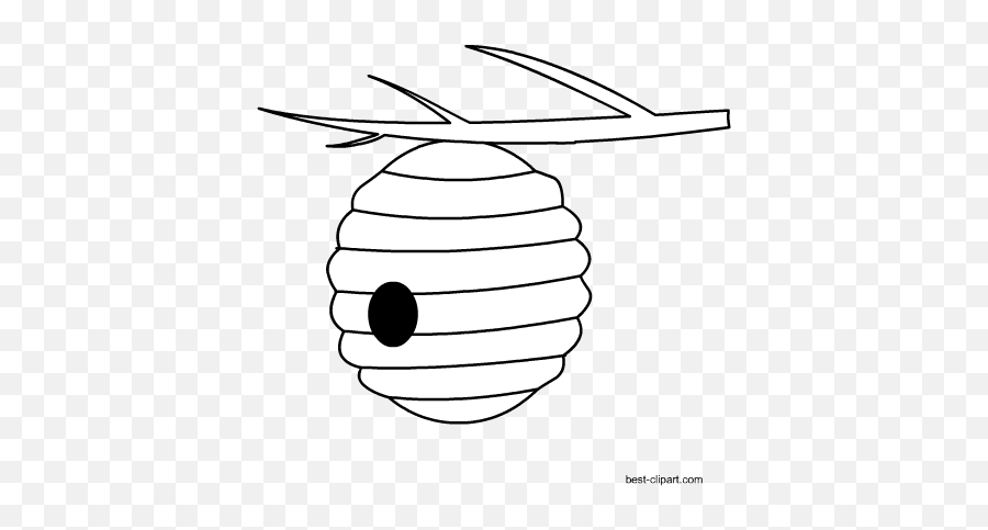 Free Honey Bee And Beehive Clip Ar - Dot Emoji,Bee Clipart Black And White