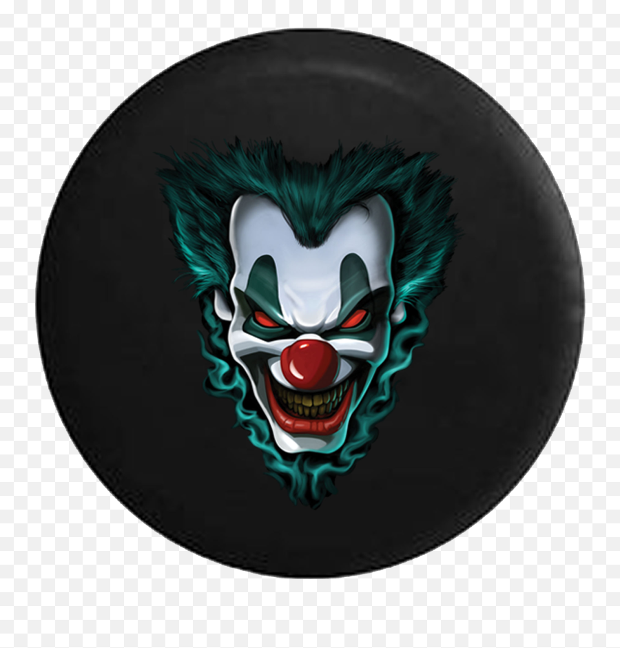 Download Angry Scary Clown Freakshow Jeep Camper Spare Tire - Angry Clown Face Emoji,Clown Emoji Png