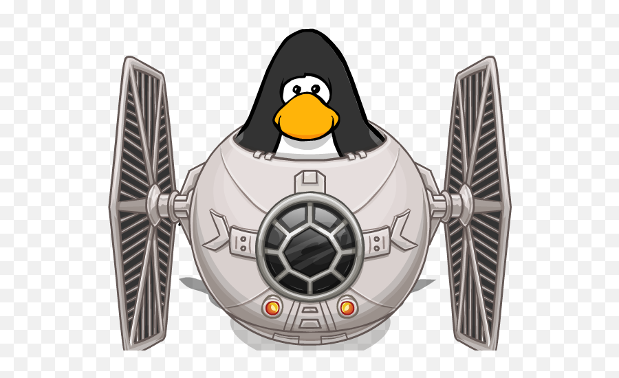 Download Hd Tie Fighter Cp - Club Penguin Star Wars Tie Emoji,Tie Fighters Png