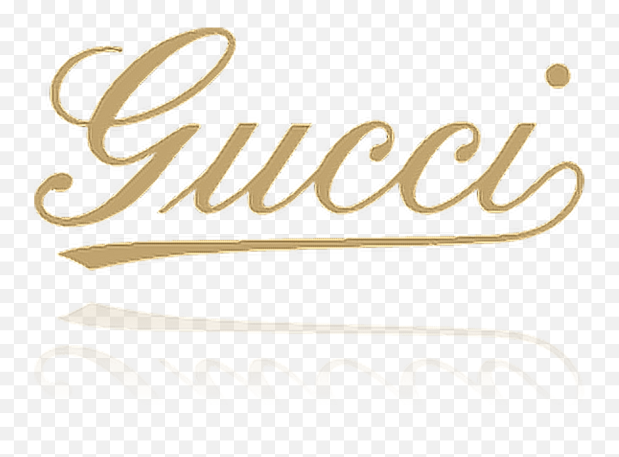 Download Gucci Png Cursive Gold Logo - Logo Gucci Emoji,Gucci Logo