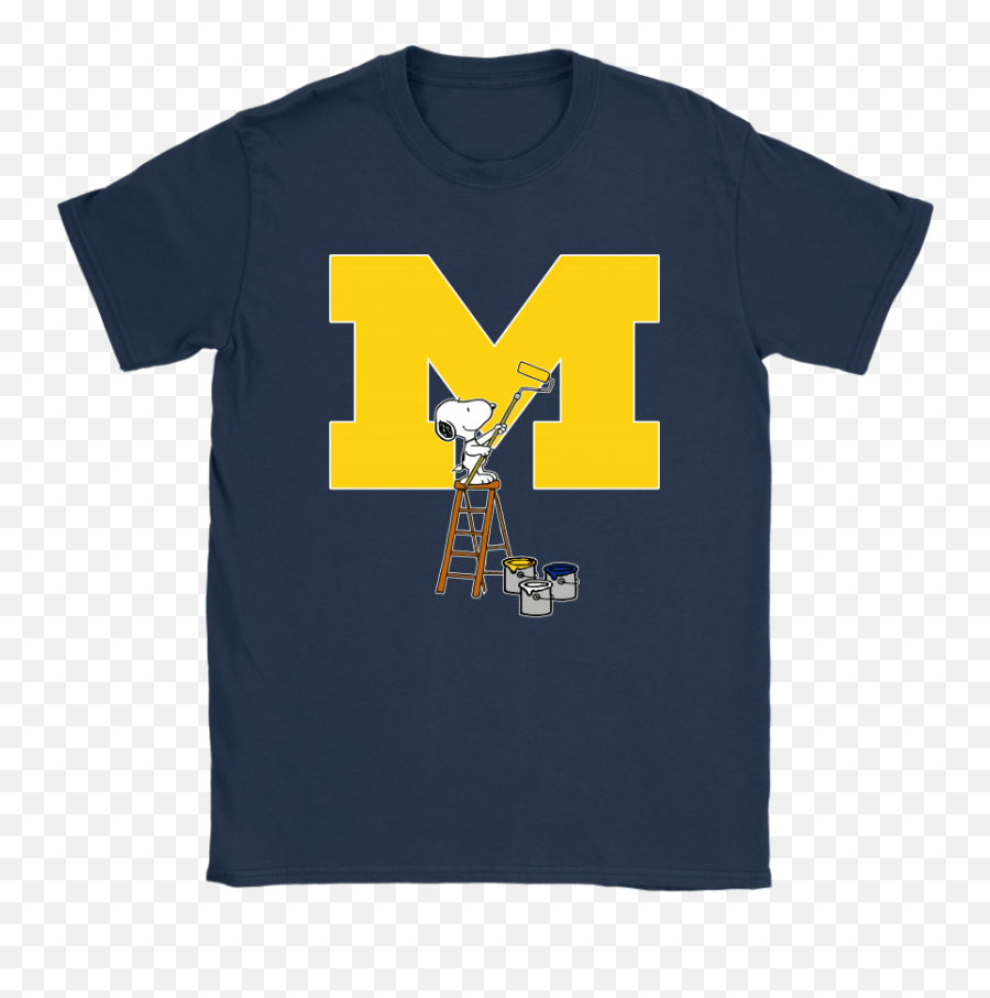 Snoopy Paints The Michigan Wolverines - Dude Tron Shirt Emoji,Michigan Football Logo