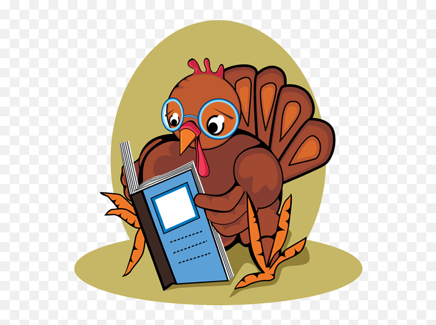 Library Of Cute Turkey Books Royalty Free Download Png Files - Turkey Reading Clipart Emoji,Cute Turkey Clipart