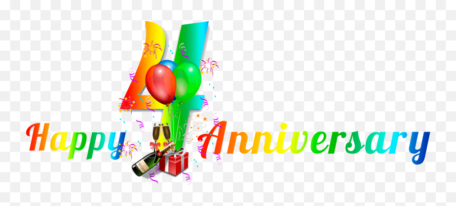 Happy 4 Anniversary Clipart - Triviados Emoji,Happy Anniversary Clipart