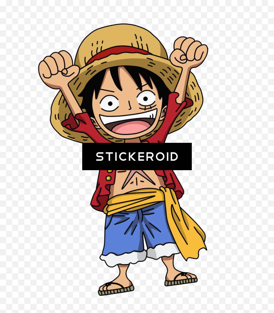 One Piece Chibi Manga - Monkey D Luffy Sticker Emoji,Luffy Png