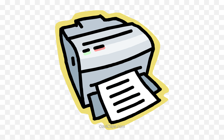 Computer Printer Royalty Free Vector Clip Art Illustration - Ilustração Impressora Emoji,Computers Clipart
