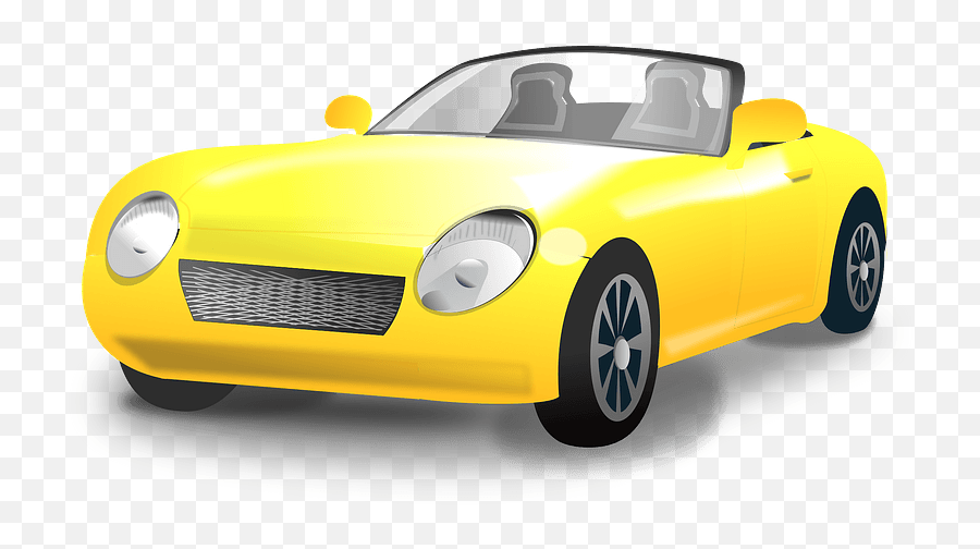 Yellow Convertible Sports Car Clipart Free Download Emoji,Car Clipart Transparent