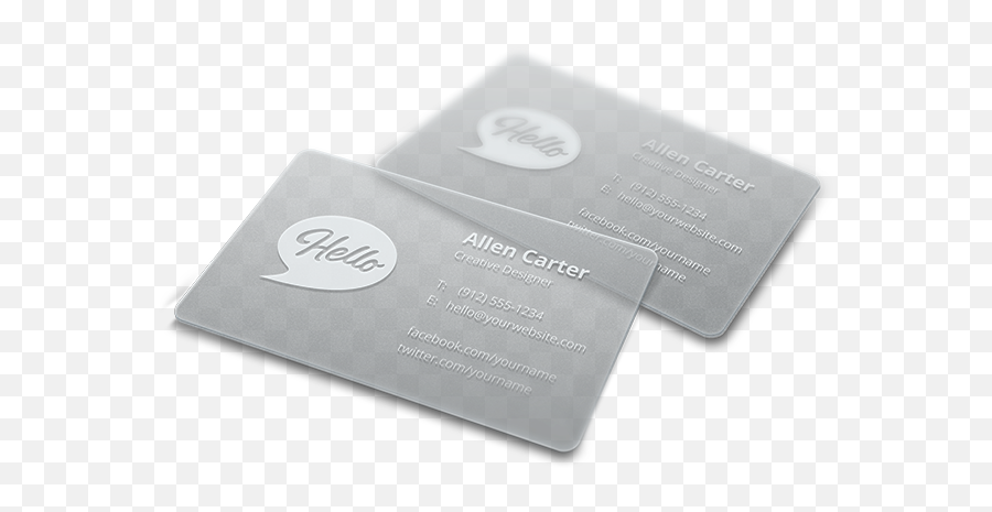 Clear Cards Frosted Cards - Transparent Business Card Png Emoji,Business Card Png