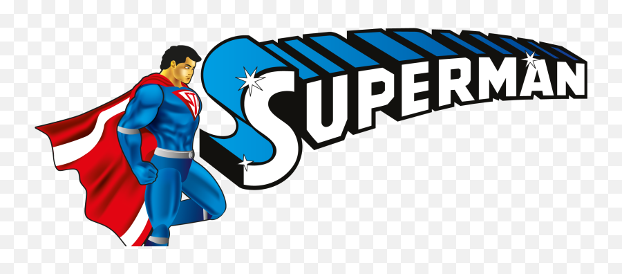 Transparent Cartoon - Superman Text Emoji,Superman Logo