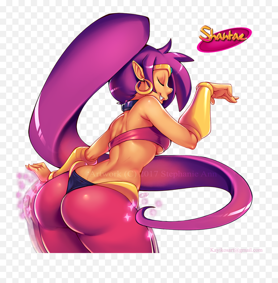 Stephanie Commissions Closed - Shantae Ass Emoji,Shantae Logo