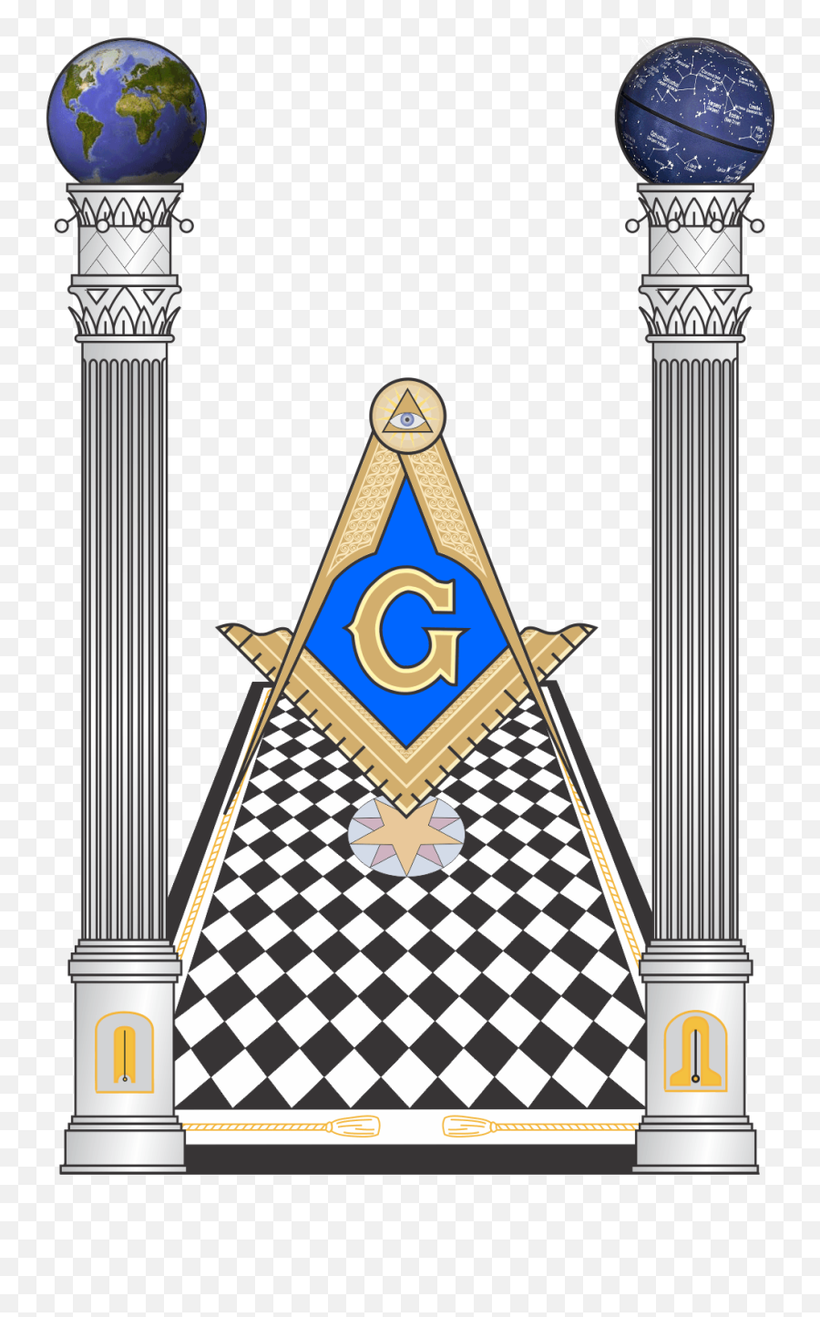 Home - Art Masonic Pillars Emoji,Freemason Logo