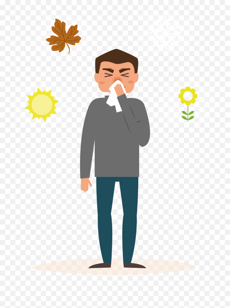 Fever Clipart Seasonal Allergy - Hay Fever Clipart Png Seasonal Allergies Png Cartoon Emoji,Hay Clipart