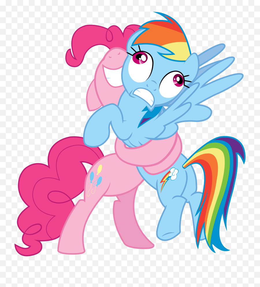 Favorite Mlp Shipping And Why - Pinkie Pie Hugging Rainbow Pinkie Pie Hugging Rainbow Dash Emoji,Hugging Clipart