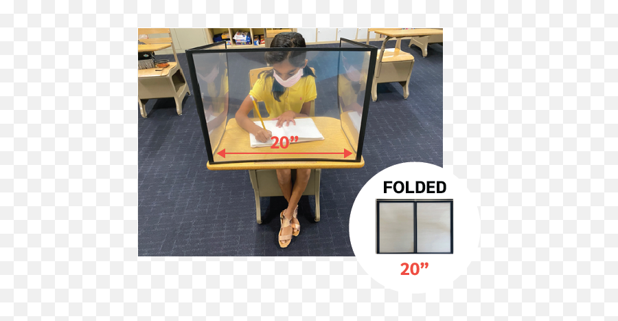 Portable Desk Shields For Schools - Brandmuscle Desk Shield For Students Emoji,Shield Transparent
