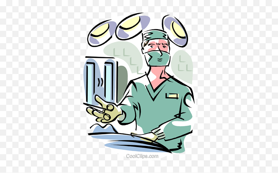 Surgeon Doctor Royalty Free Vector Clip Art Illustration - Drawing Emoji,Surgery Clipart