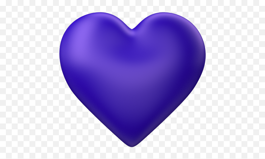 Indigo 3d Love Heart With Transparent Emoji,Love Transparent Background