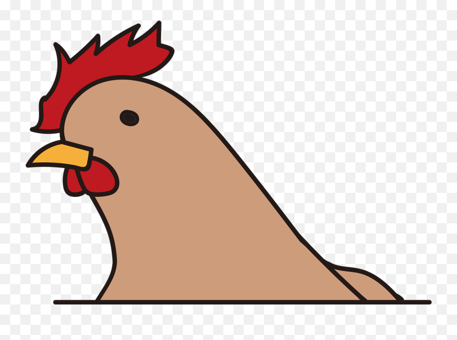 Chicken Line Animal - Free Vector Graphic On Pixabay Emoji,Chicken Dinner Clipart