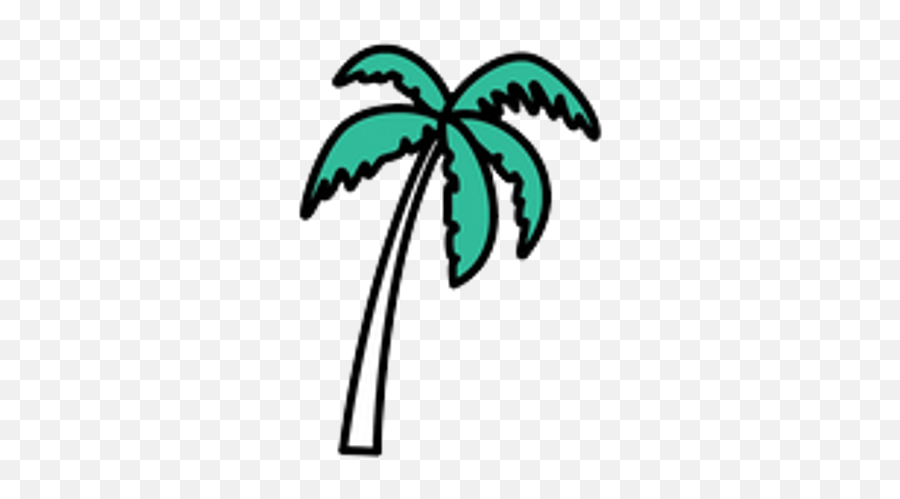 Palm Palmtree Palmiye Agaç Tree Aaç Cute Kawaii Pastel Emoji,Christmas Palm Tree Clipart