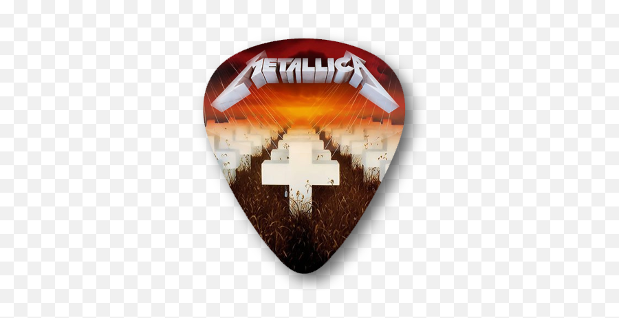 Metallica - Master Of Puppets Standard Guitar Pick Remastered Metallica Master Of Puppets Emoji,Metallica Logo