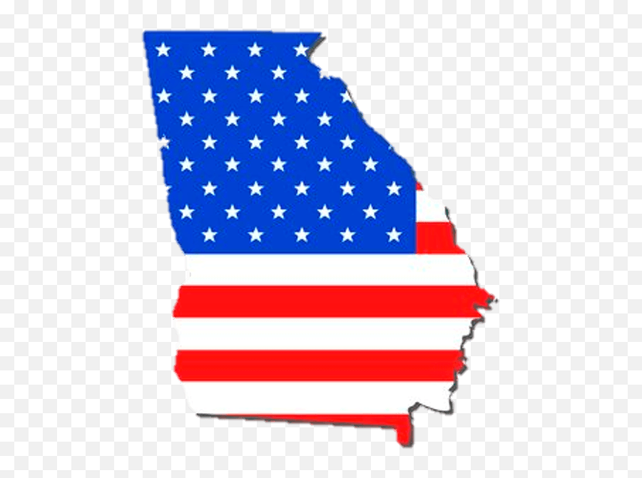 Contact Us - Georgia Map With Usa Flag Clipart Full Size Georgia Map Clipart Transparent Emoji,Us Flag Clipart