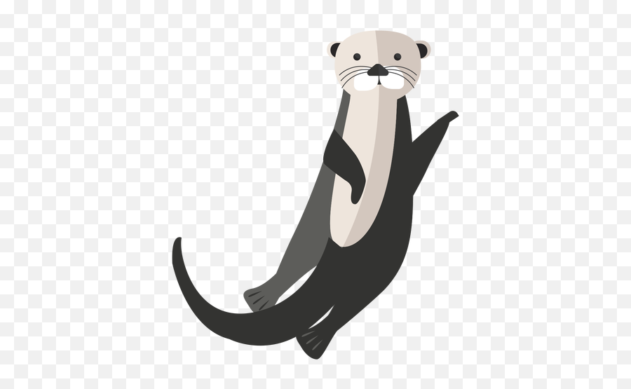 Sea Otter Waving Flat - Otter Sticker Transparent Background Emoji,Otter Clipart