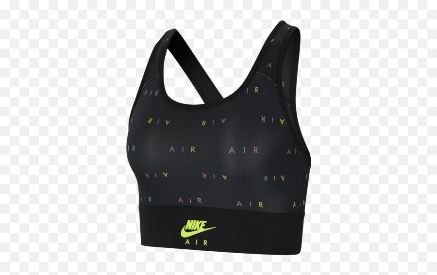 Nike Nike Swoosh Air Print Sport Bra - Womenu0027s Black Top Feminino Alta Sustentação Emoji,Nike Swoosh Png