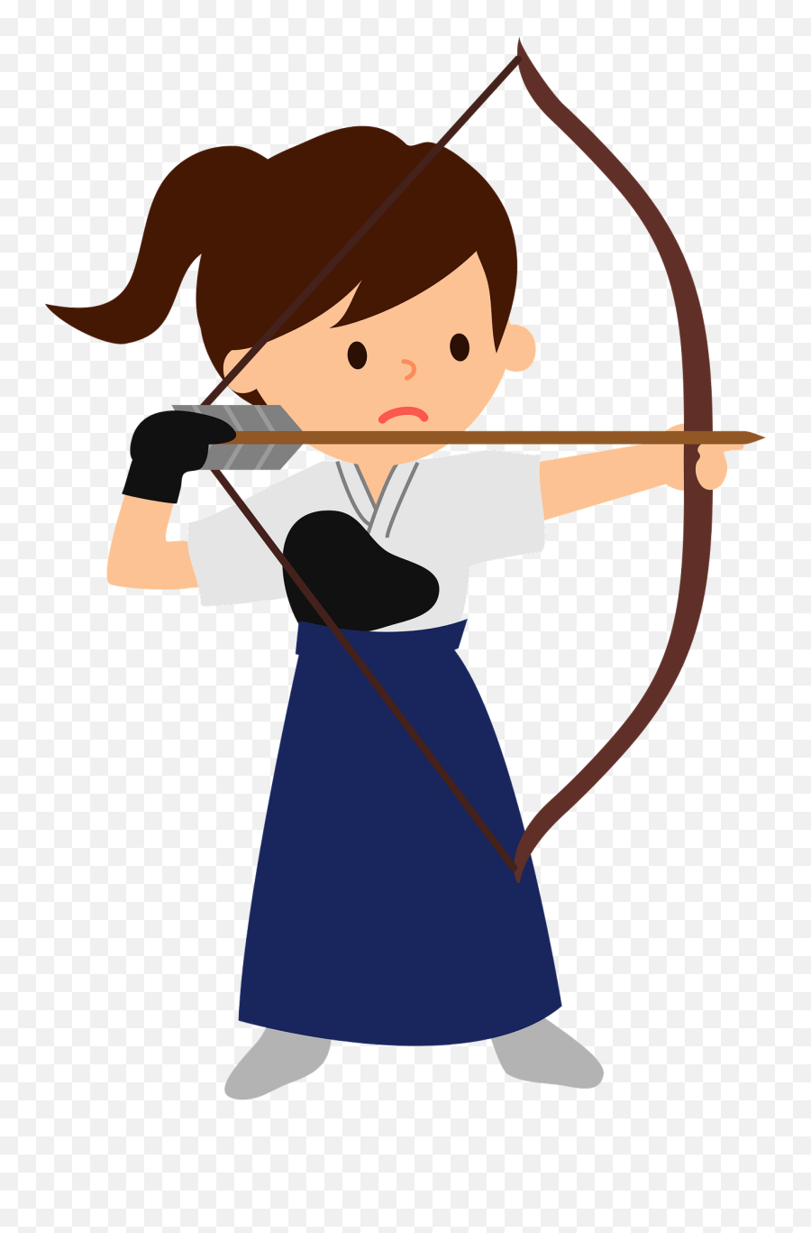 Japanese Archery Clipart - Transparent Archery Cartoon Png Emoji,Bow And Arrow Clipart