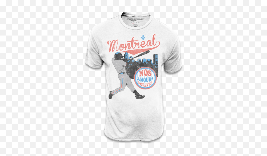 Mens Tops Baseball Tees - Music City Emoji,Montreal Expos Logo