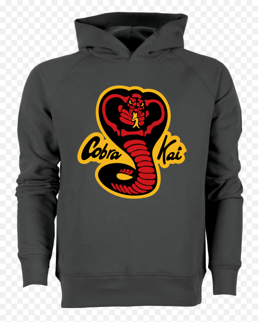 Cobra Kai Stanley Dark Grey Hoodie - Cobra Kai Emoji,Cobra Kai Logo