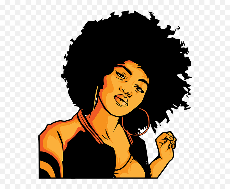Afro Woman - Black Woman Clipart Png Emoji,African American Woman Clipart