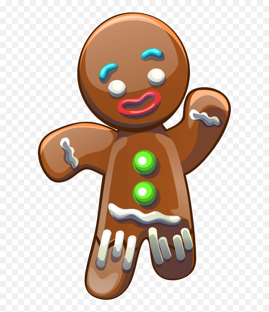 Adorable Gingerbread Man Clipart Transparent - Clipart World Gingerbread Man All Brown Icing Emoji,Man Clipart
