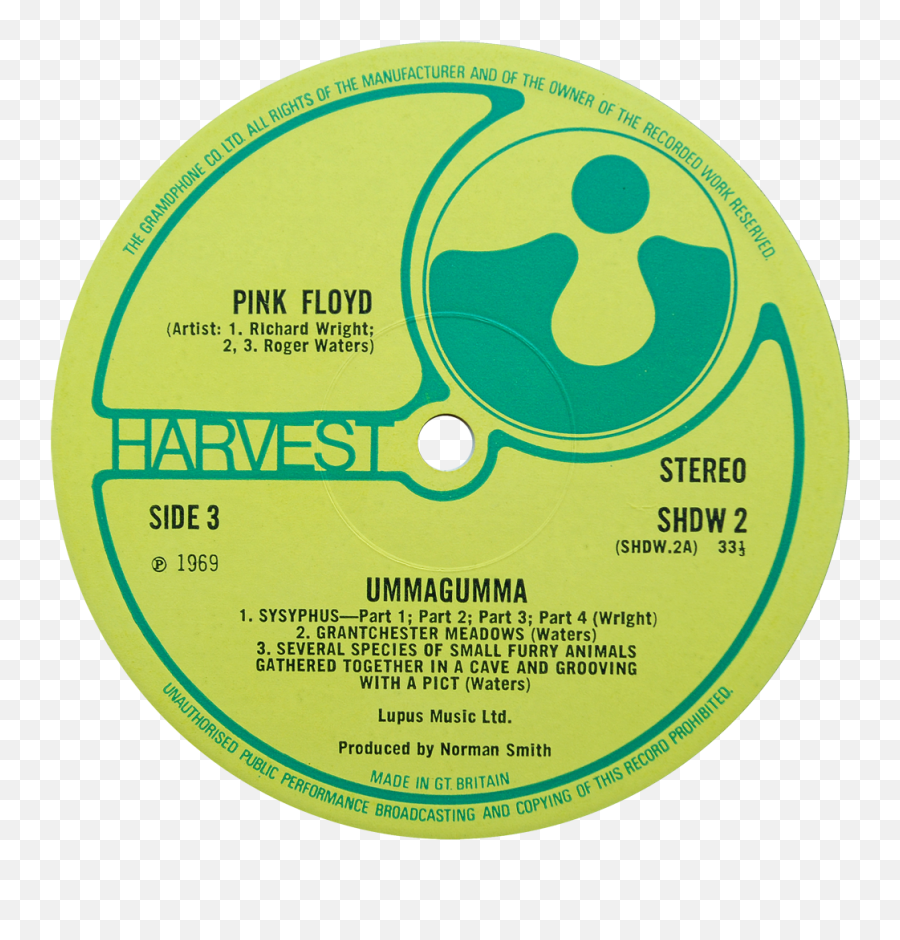 Shdw 12 U2013 Pink Floyd Rare Record Collector - Atom Heart Mother Label Emoji,Pink Floyd Logo