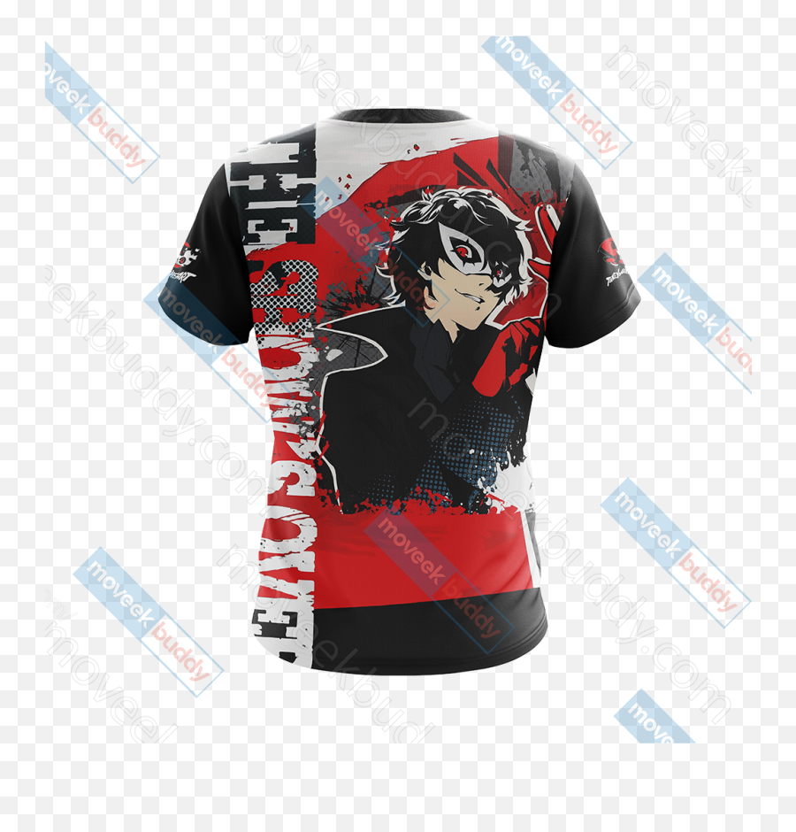 Persona 5 - Joker New Look Unisex 3d Tshirt U2013 Moveekbuddyshop Short Sleeve Emoji,Persona 5 Phantom Thieves Logo