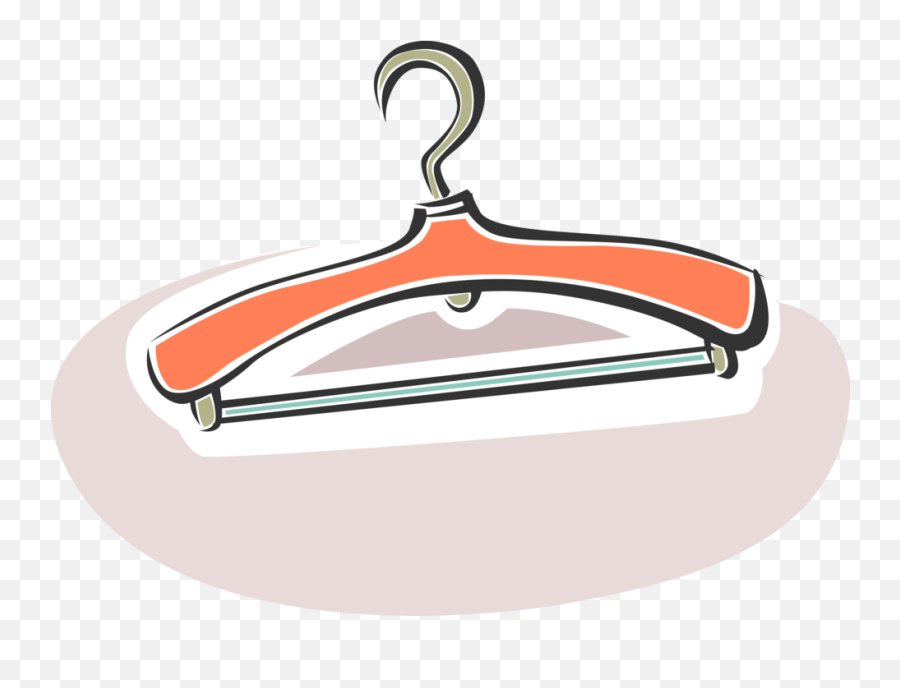 Vector Illustration Of Clothes Hanger Or Coat Hanger Clipart - Vektor Gantung Baju Lucu Emoji,Hanger Clipart