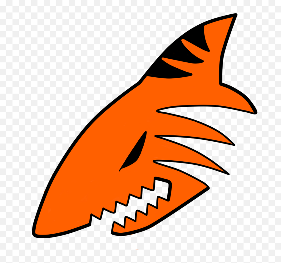 Download Hd Tiger Shark Clipart Orange - Tiger Shark Logo Emoji,Shark Head Clipart