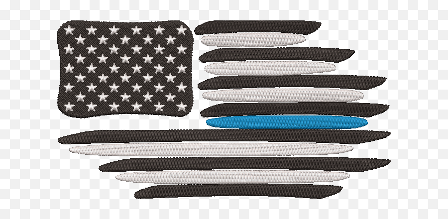 Thin Blue Line Police Support Flag Machine Embroidery File Emoji,Thin Blue Line Png