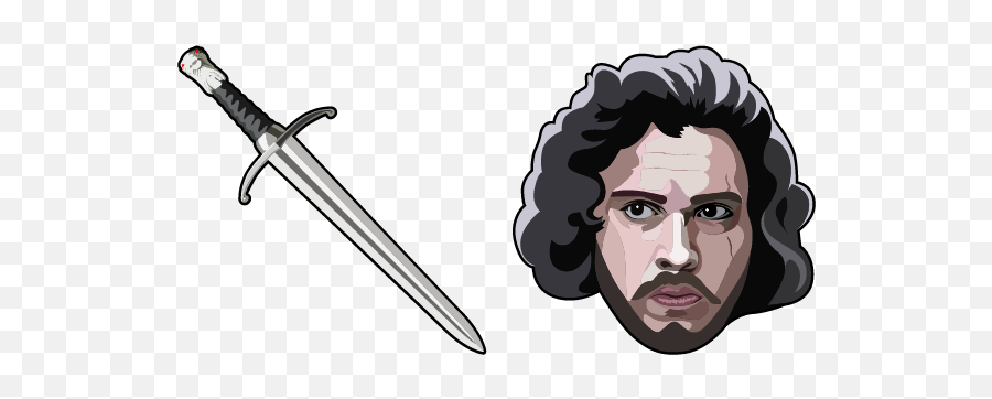 Game Of Thrones Jon Snow U0026 Longclaw Sword Cursor - Sweezy Emoji,Jon Snow Transparent