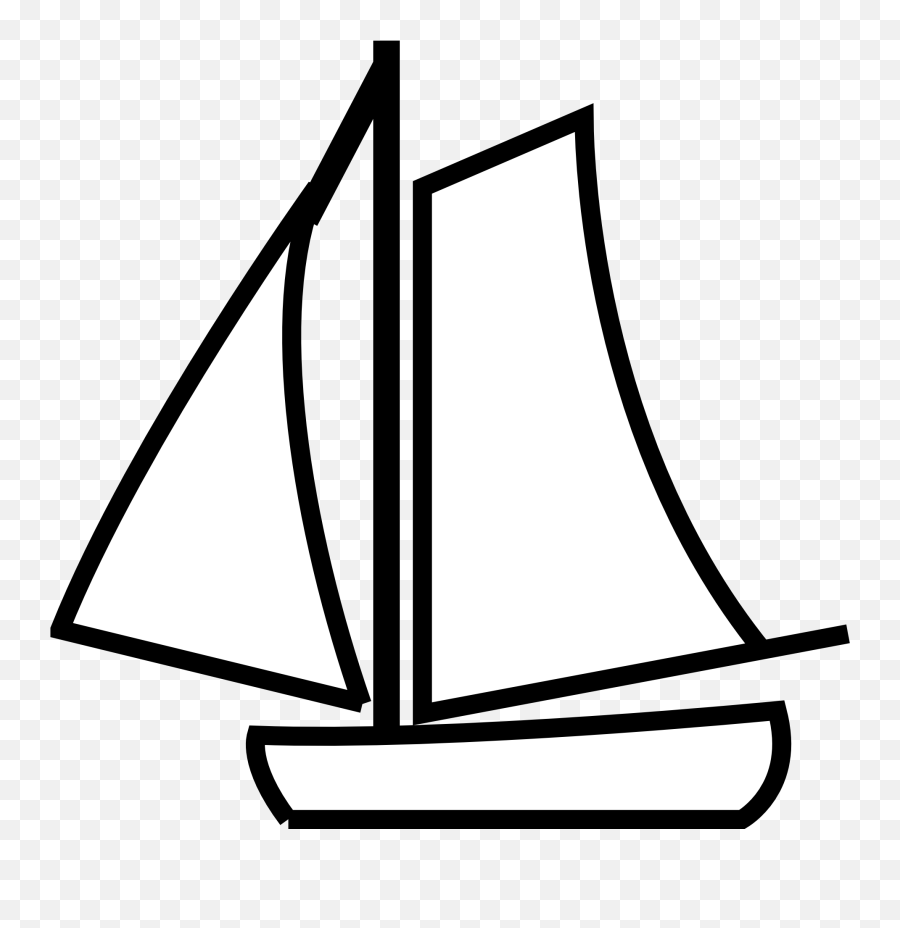 Boat Clipart Black And White - Silhouette Boat Clip Art Emoji,Boat Clipart