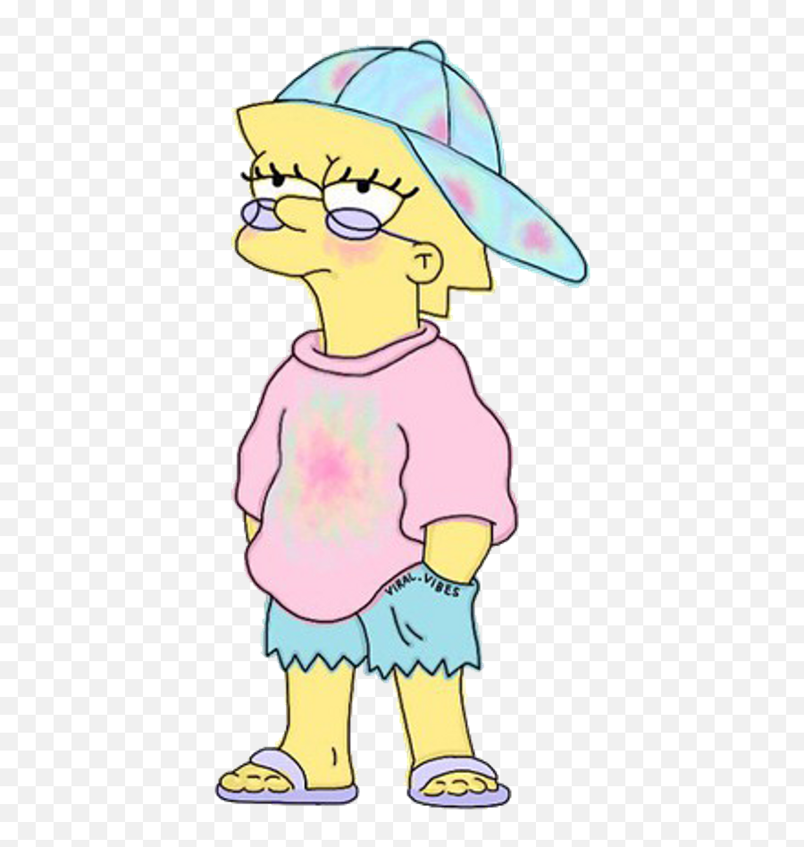 Simpsons Aesthetic Pink Wallpapers - Lisa Sad Simpson Aesthetic Emoji,Aesthetic Clipart