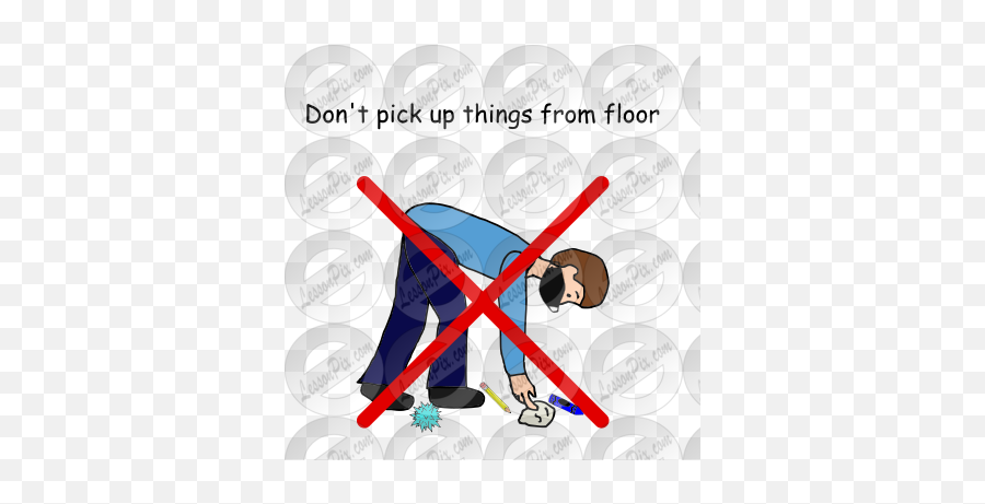 Donu0027t Pick Up Things From Floor Picture For Classroom - Ice Hockey Stick Emoji,Floor Clipart