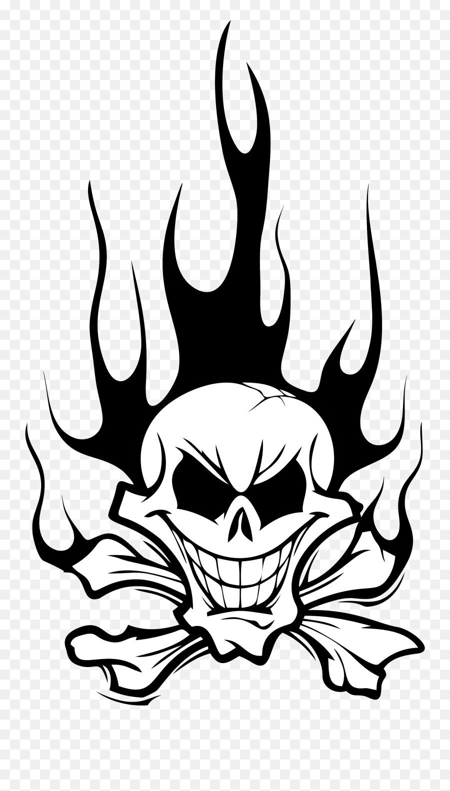 Happy Skull Skull Stencil Tattoo Stencils Stencil - Skull Stencil Drawing Emoji,Punisher Skull Clipart