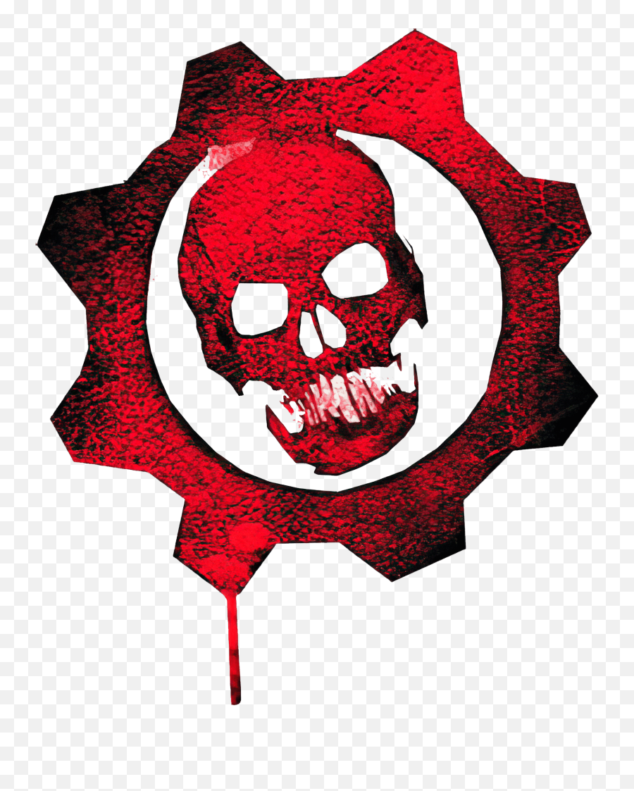 Skull - Gears Of War Cog 1024x1233 Png Clipart Download Logo Gears Of War Png Emoji,Cog Clipart