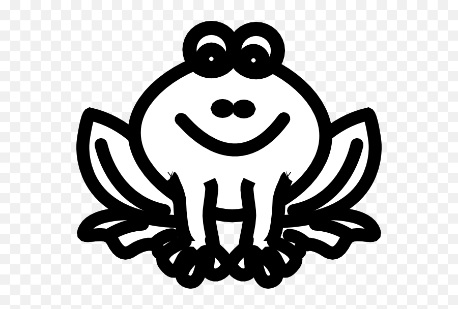 Outline Of A Frog - Clipartsco Emoji,Frogs Clipart Black And White