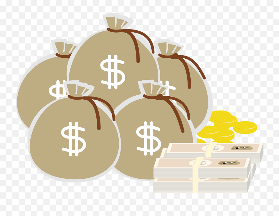Money Bags For Dollars Clipart Emoji,Money Bag Clipart