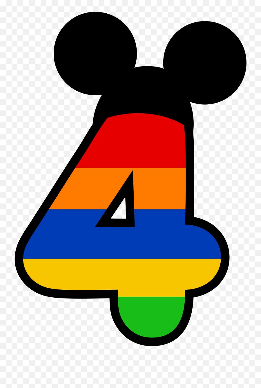 Download 59 Best Mickey Mouse Images - Numeros Mickey Mouse Mickey Mouse Number 4 Clip Art Emoji,Mickey Mouse Png