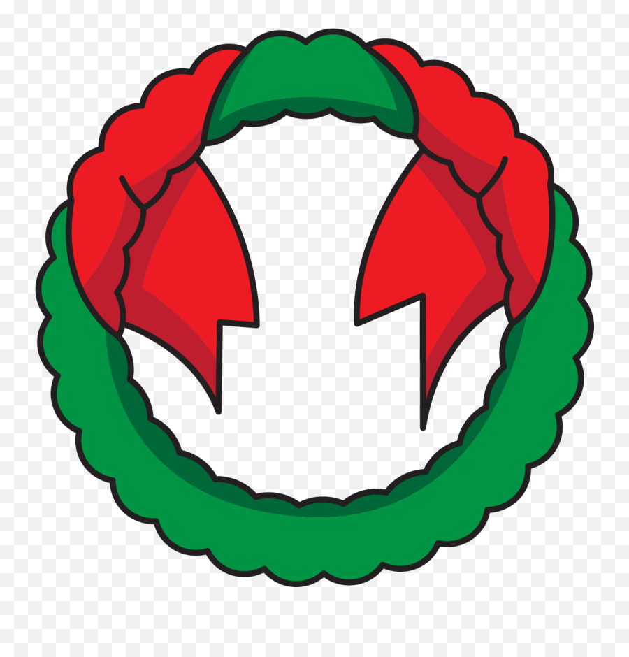 Wreath Christmas Icon With Red Ribbon - Language Emoji,Wreath Logo