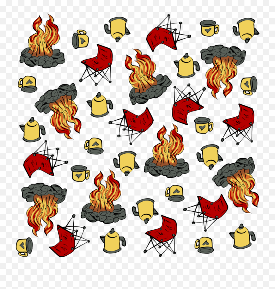 Camp Fire Pattern - Fire Emoji,Camp Fire Png