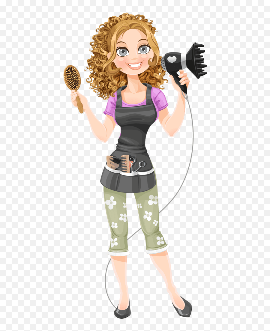 Cute Makeup Es - Cute Hairdresser Background Emoji,Cosmetology Clipart