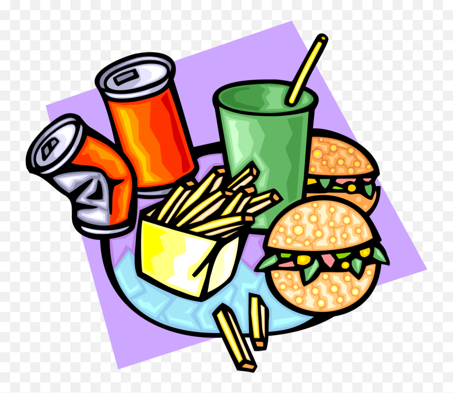 Vector Illustration Of Fast Food Hamburger French - Junk Food Emoji,Junk Food Clipart
