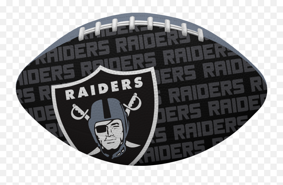 Rawlings Nfl Oakland Raiders Gridiron Youth Football Emoji,Raiders Logo Black And White